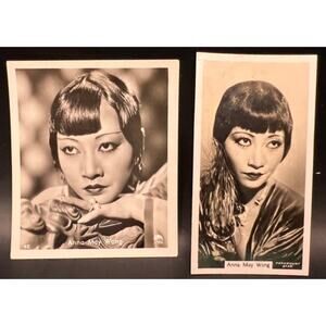 2 Rare 1930s UK, German Anna May Wong Tobacco Cards Shanghai Express Piccadilly